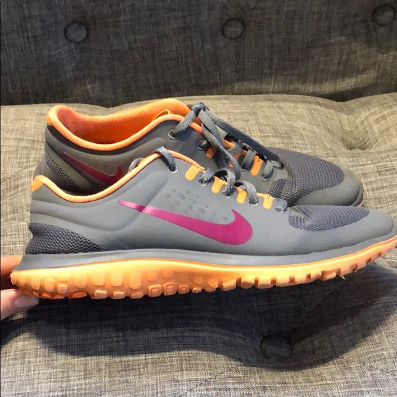 orange workout shoes